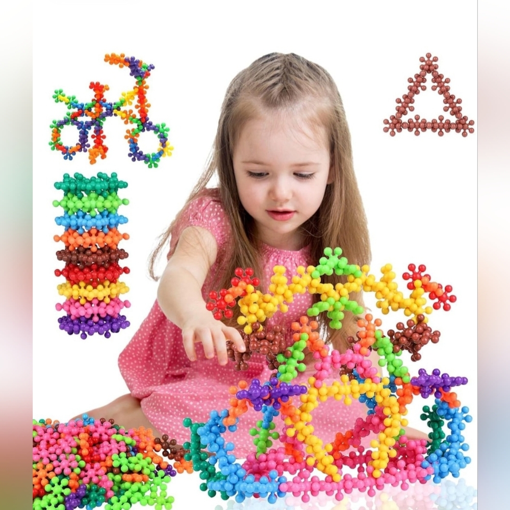 300 Pieces Building Blocks Kids STEM Toys- Discs Sets Interlocking Solid Plastic